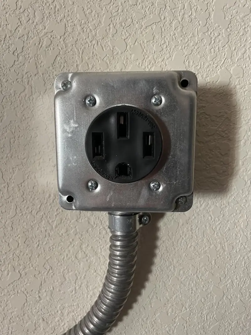 NEMA 14-50 outlet installed for Smart Home Electrical in Southern Shops